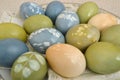 Easter eggs with a beautiful eco-friendly pattern