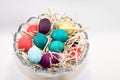 Easter eggs in bowl Royalty Free Stock Photo