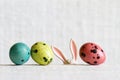 Easter eggs and bunny ears abstract background Royalty Free Stock Photo