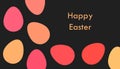 Easter eggs card background. Happy Easter Royalty Free Stock Photo