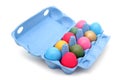 Easter eggs in carton Royalty Free Stock Photo