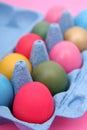 Easter eggs in carton Royalty Free Stock Photo