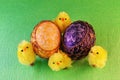 Easter eggs and chicks Royalty Free Stock Photo