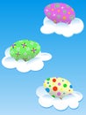 Easter eggs in the clouds