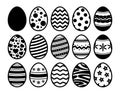 Easter eggs collection. Vector icons