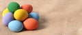 Easter eggs or color egg. Multi-colorful of easter eggs Royalty Free Stock Photo