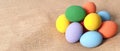Easter eggs or color egg. Multi-colorful of easter eggs Royalty Free Stock Photo