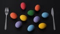 Easter eggs or color egg. Multi-colorful of easter eggs Royalty Free Stock Photo