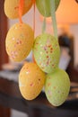 Easter eggs colored decoration festivity