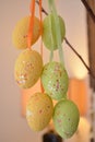 Easter eggs colored decoration festivity