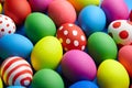 Easter Eggs colorful background. Easter Sunday or Easter Day Pascha