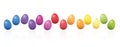 Easter Eggs Colorful Line Loosely Arranged Royalty Free Stock Photo