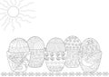 Easter Eggs Covered in Patterns