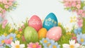 Easter eggs and decor .AI