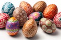 Easter eggs decorated for the Christian feast of Easter