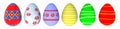 Easter eggs decorated isolaed for background - 3d rendering