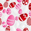 Easter eggs design from color paper collection seamless pattern eps10 Royalty Free Stock Photo