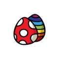 Easter eggs doodle icon, vector illustration Royalty Free Stock Photo
