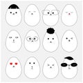 Easter eggs emoticons Royalty Free Stock Photo