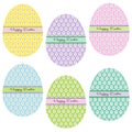 Easter eggs with flower patterns
