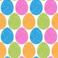 Easter eggs flowers background.