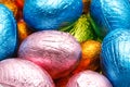 Easter eggs foil wrapped