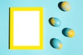 Easter eggs with frame Royalty Free Stock Photo