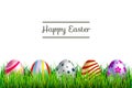 Easter Eggs on Fresh Green Grass Royalty Free Stock Photo