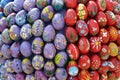Easter eggs in front of church in Wasseralfingen, Germany