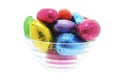 Easter Eggs in Glass Bowl Royalty Free Stock Photo