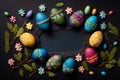 easter eggs in grass Royalty Free Stock Photo
