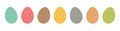 Easter eggs icons collection. Painted Easter eggs vector illustration