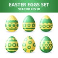 Easter eggs icons. Easter eggs for Easter holidays design on white background.