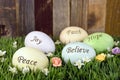 Easter eggs with inspirational message