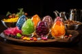 easter eggs with jelly beans and chocolate