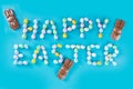 Easter eggs lettering Royalty Free Stock Photo