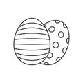 Easter eggs line icon