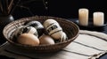 Easter eggs and Minimalist simple decor in Scandinavian style