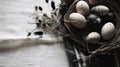 Easter eggs and Minimalist simple decor in Scandinavian style