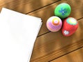 Easter eggs notebook Royalty Free Stock Photo