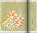 Easter Eggs - Old Postcard In Vintage Style