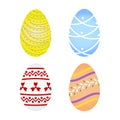 Easter Eggs with ornament pattern vector illustration design Royalty Free Stock Photo