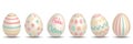 Easter eggs painted with pattern vector german