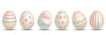 Easter eggs painted with pattern vector german Royalty Free Stock Photo