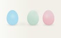 Easter eggs in pastel colors. Royalty Free Stock Photo