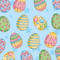 Easter eggs pattern Royalty Free Stock Photo