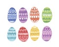 Easter eggs pattern icon set. For postcards, cute cards