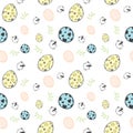 Easter eggs pattern seamless vector illustration background Royalty Free Stock Photo