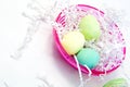 Easter Eggs in Pink Bowl