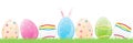 Easter Eggs, Rabbit Ears Vector illustration